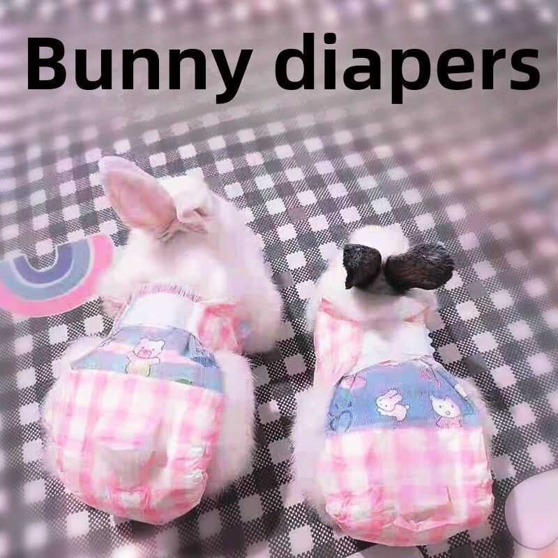 Small Dwarf Lop Eared Rabbit Pet Diapers Prevent Pulling Shit Diaper ...