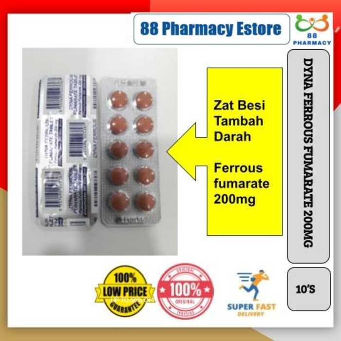 COD FERROUS FUMARATE Iron 200Mg TAB 10'S/StripTambah Darah | Shopee ...