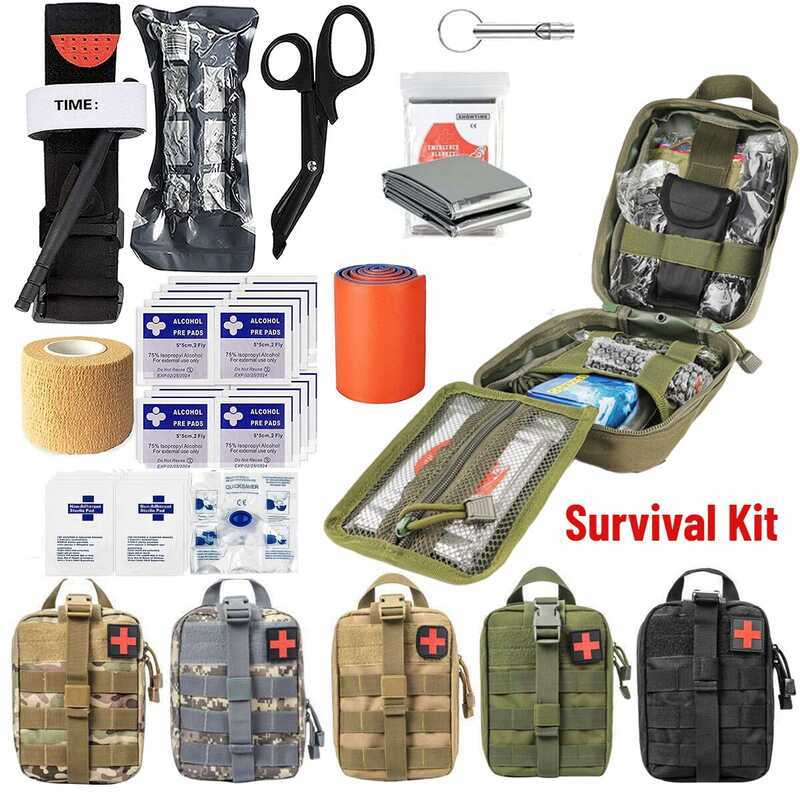 Emergency Survival First Aid Kit Military Admin Pouch Bug Out Bag ...