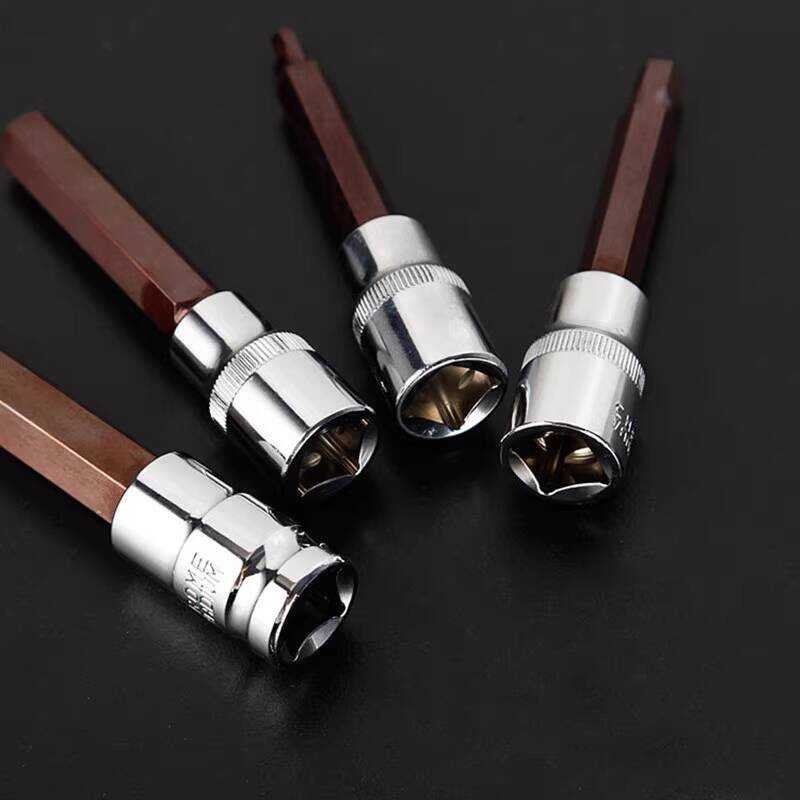 Head Hex Socket Screwdriver Bit Set Extra Hard S2 Extended Electric ...