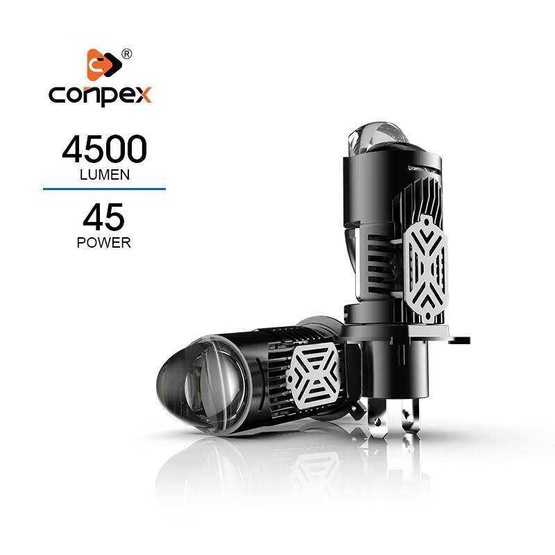Conpex H4 High Low Beam Projector 4500Lm 45W Mini Led Lens Headlight ...