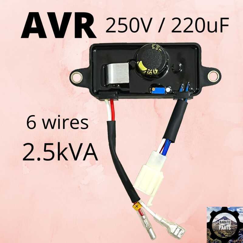 AVR 250V/220Uf 6 Wires For 2.5Kva / 3Kva Gasoline Engine Generators 701 ...