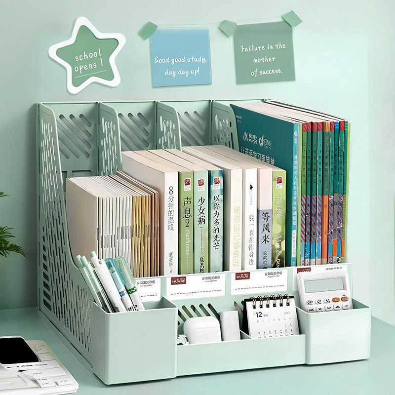 Four Layer Pen Holder Plastic File Rack/Desktop Storage Bar/File Box ...