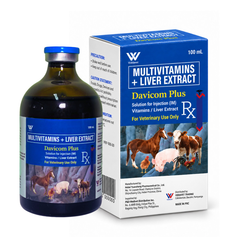 Davicom Plus 100 ml b complex + liver extract injectable for b complex ...