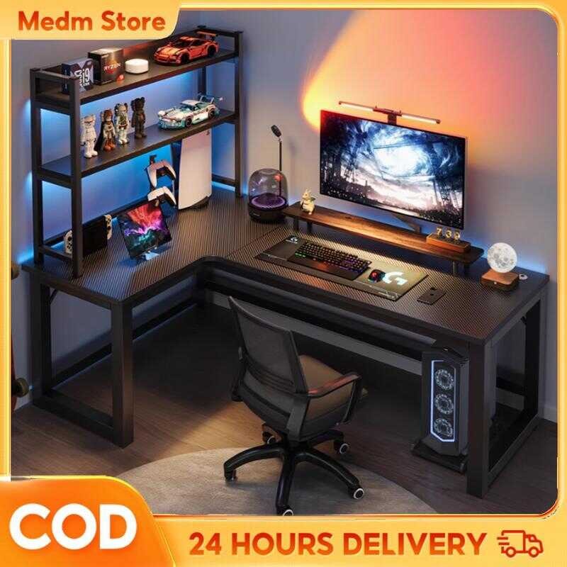 MS 140Cm L-Shaped Multifunctional Simple Bedroom Workbench Computer ...