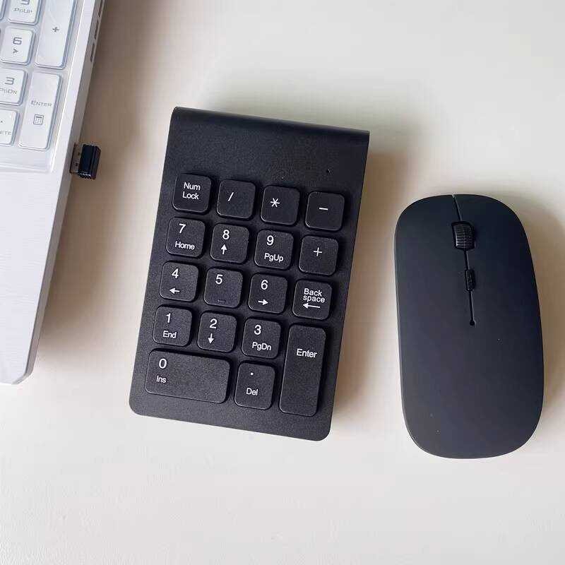 Wireless Digital Keyboard Mouse Set Punk Keycaps Financial Accounting ...