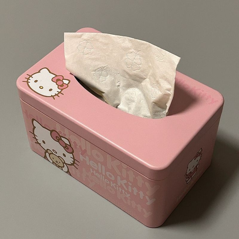 Tissue Box Cute Cartoon helloKitty Hello Kitty Tin Box Paper Box Living ...