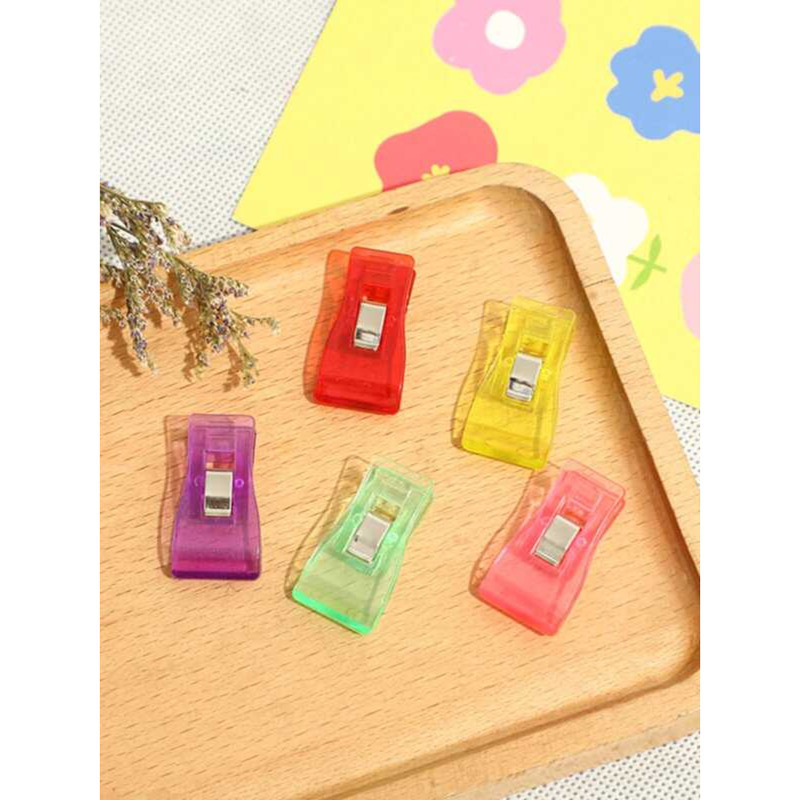 Colorful Edge Axe Patchwork Fixed Positioning Plastic Small Clips Multi ...