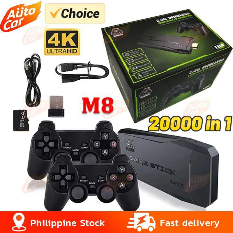 M8 Pro Video Game Console 2.4G Dual Wireless Controller Stick 4K TV ...