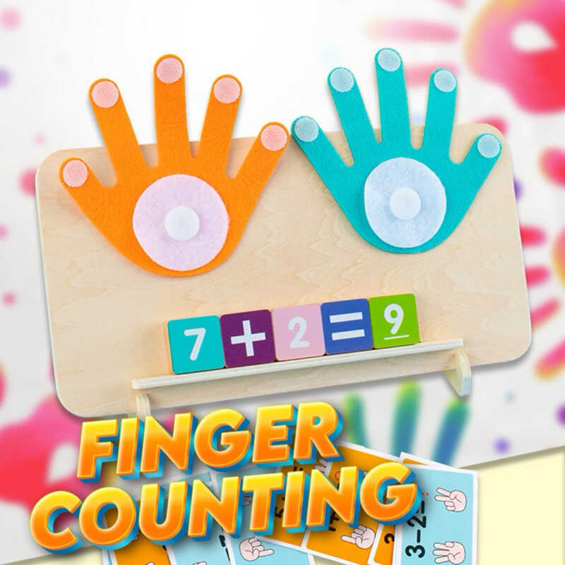 Wooden Finger Counting Educational Toys Math For Kids Numbers ...