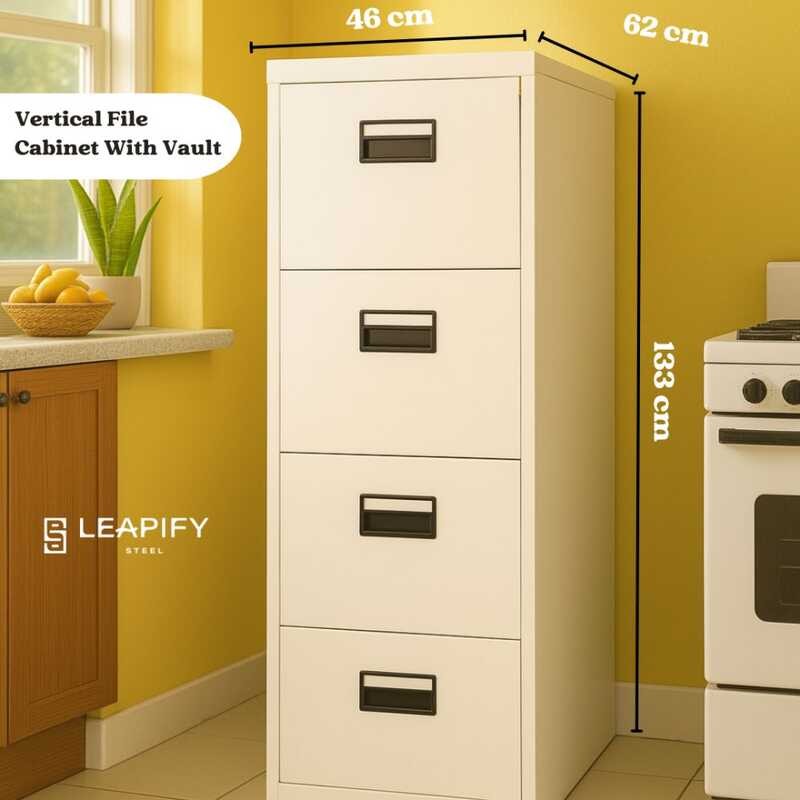 SHILOH | 4-Layer Steel File Cabinet With Vault By Leapify Steel ...