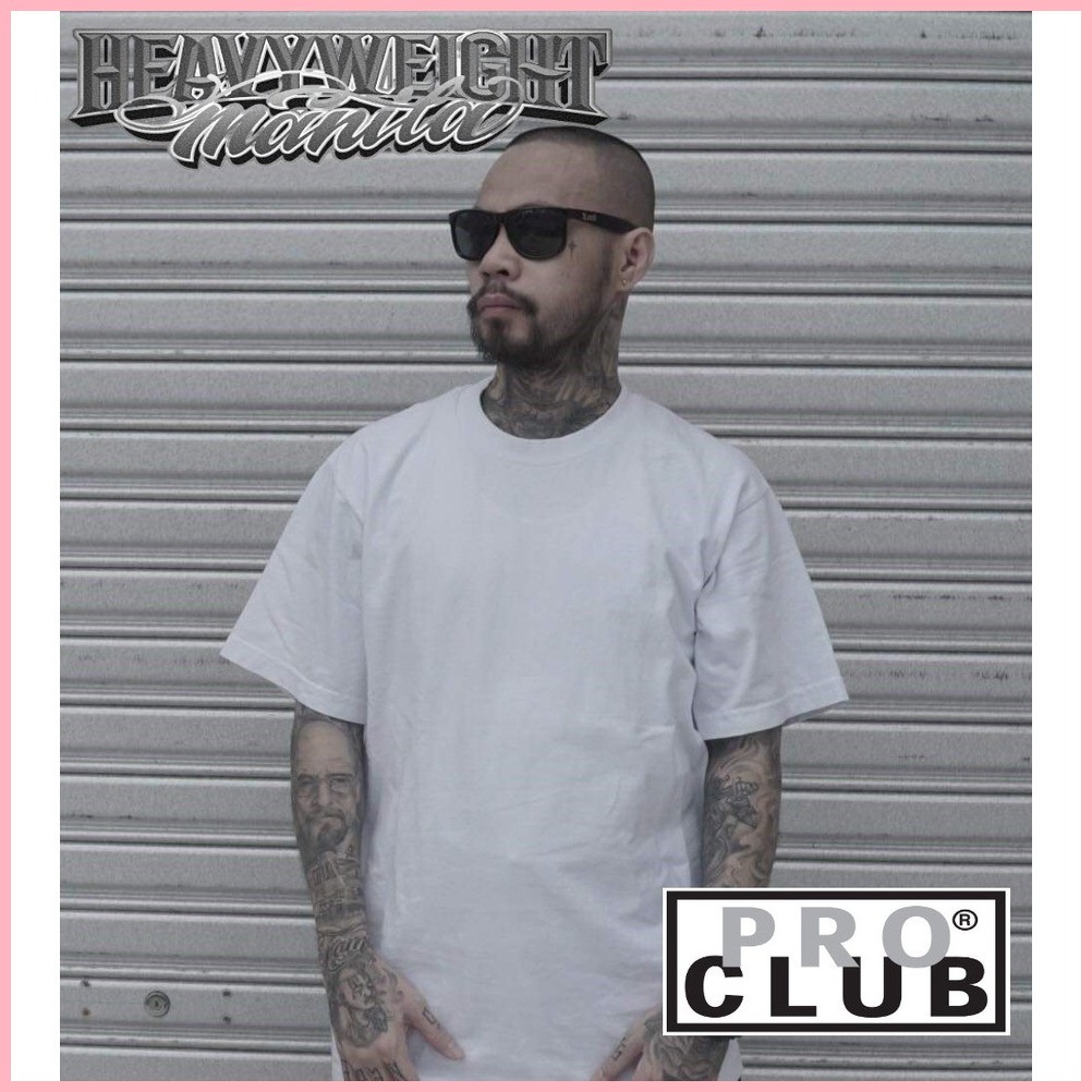 Pro Club Heavyweight T-Shirt (White/Black) | Shopee Philippines