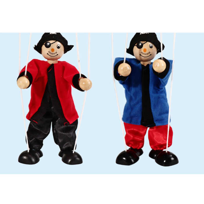 1Pcs Wooden Pirate String For Children Marionette Puppet Joint Activity ...