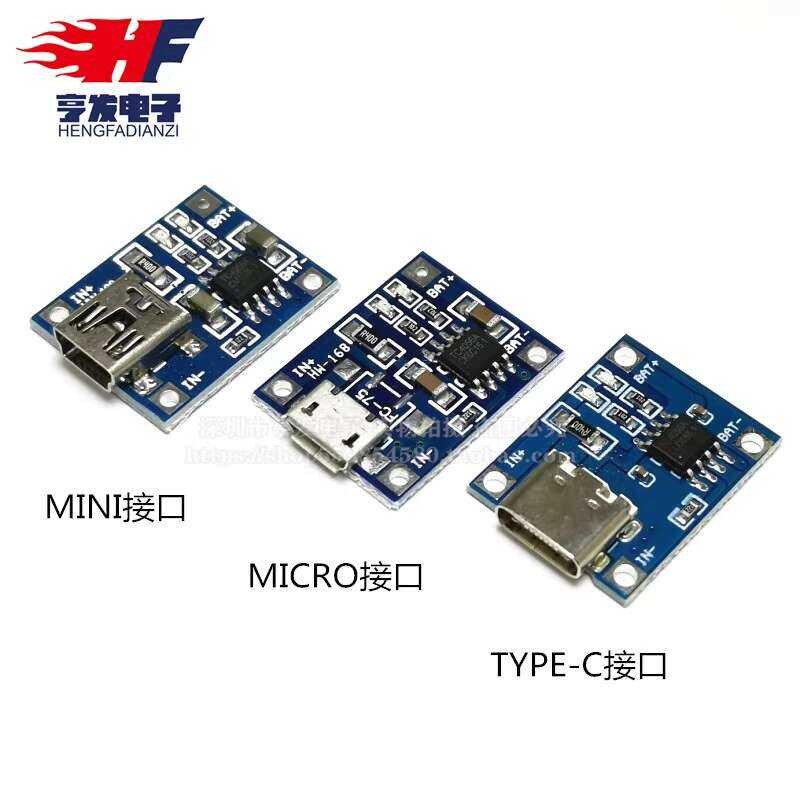 TP4056 1A Lithium Battery Dedicated Board Module MICRO/TYPE-C/MINI ...