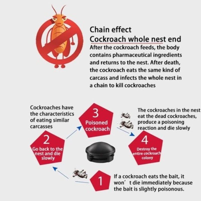 Japan Cockroach killer Powerful 8 capsules cockroach killer gel Safe ...