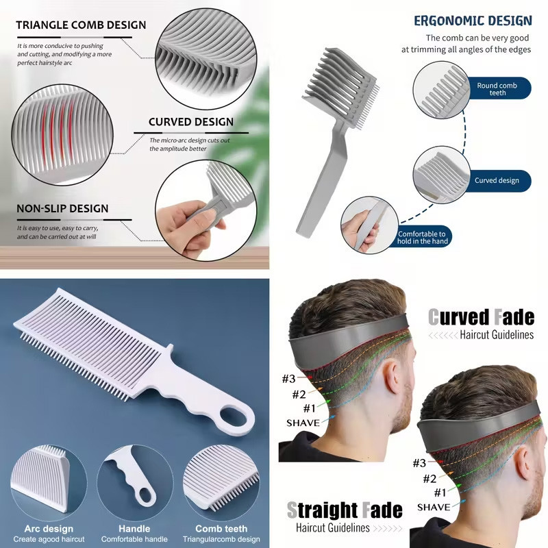 4PCS DIY Hair Trimming Template Haircut Band Breathable ...