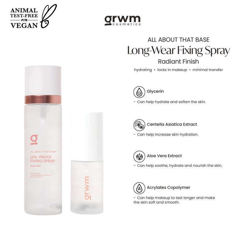 E49 GRWM Cosmetics All About That Base Long-Wear Fixing Spray - Radiant ...