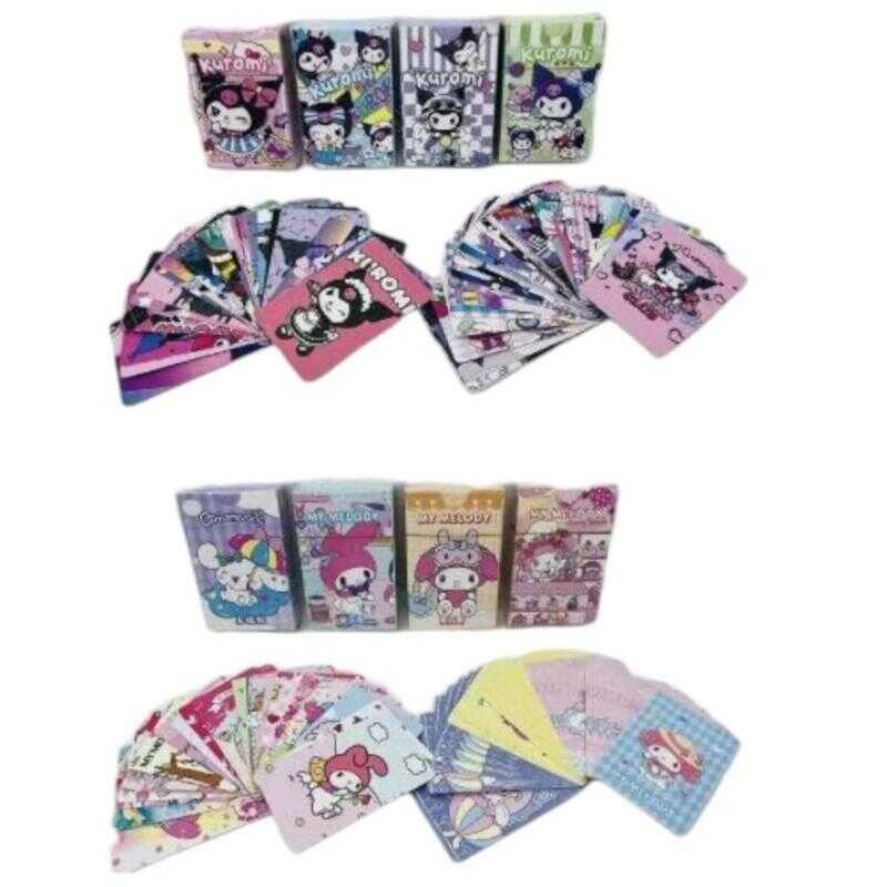 55 Kuromi My Melody Mini Cards Anime Laser Stickers Collectible Card ...