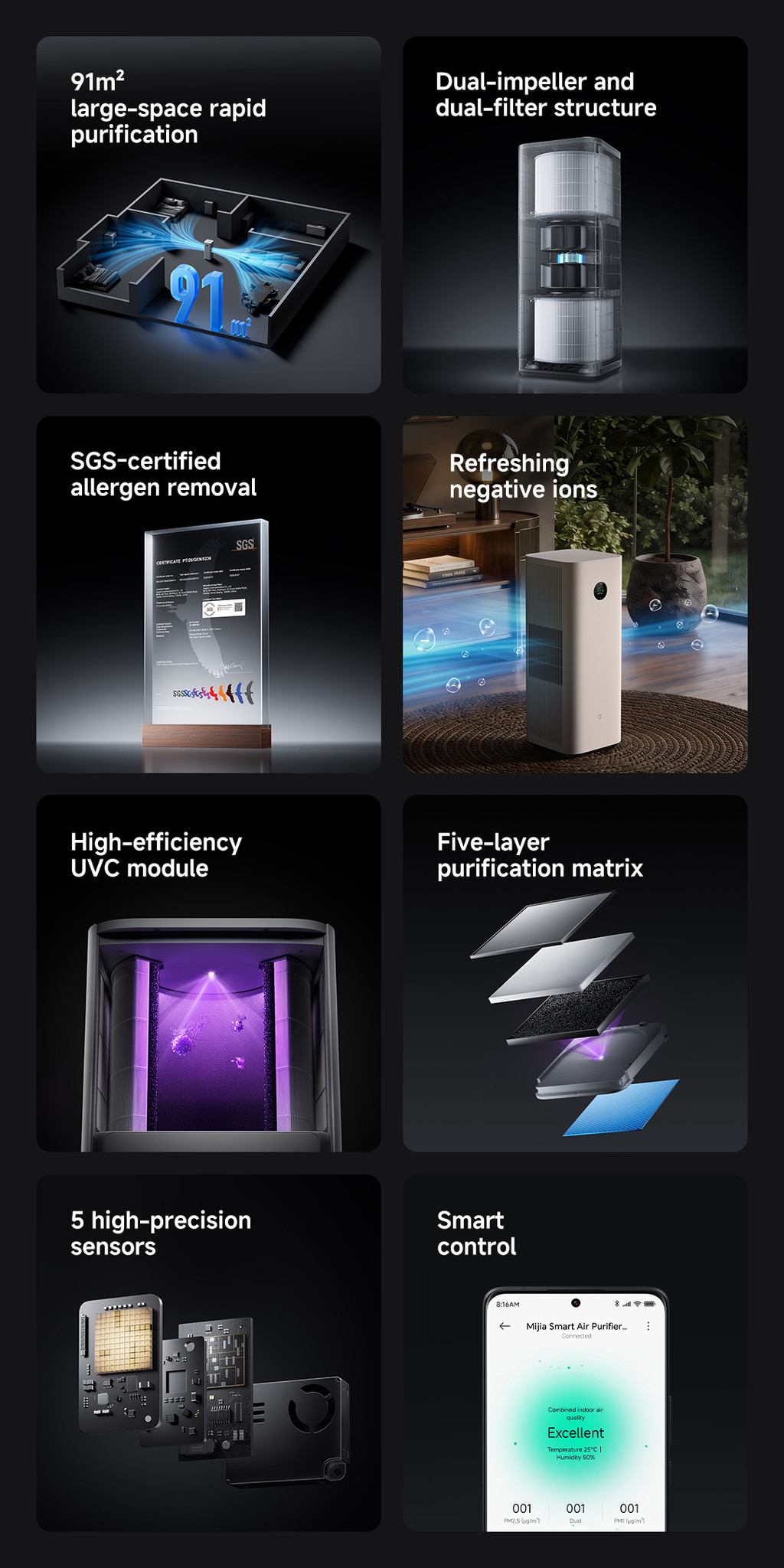 XIAOMI Mijia Smart Air Purifier 6 Plus | Shopee Philippines