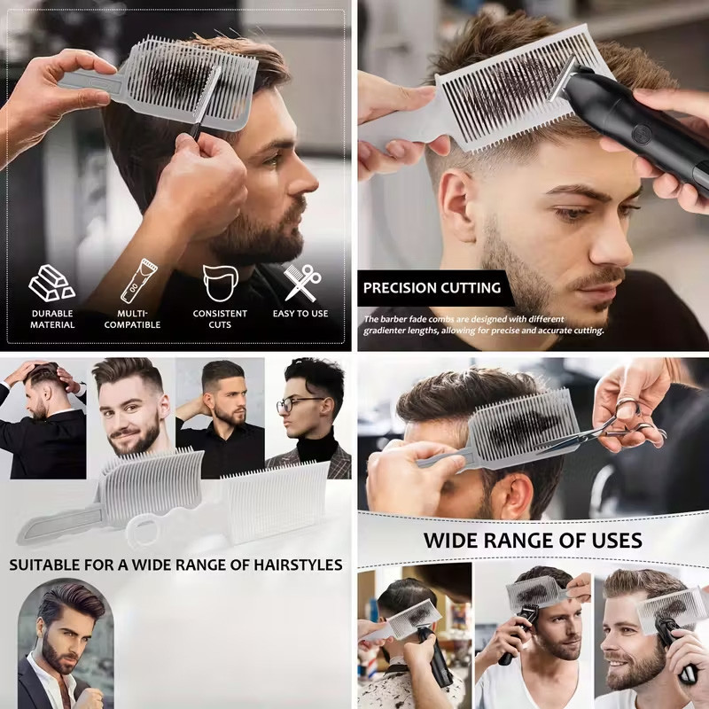 4PCS DIY Hair Trimming Template Haircut Band Breathable ...