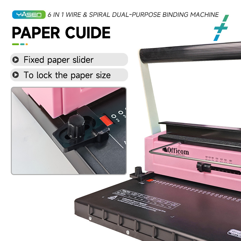 Officom 6n1 Binding Machine OC-W12D - Wire & Spiral Dual Binder for ...