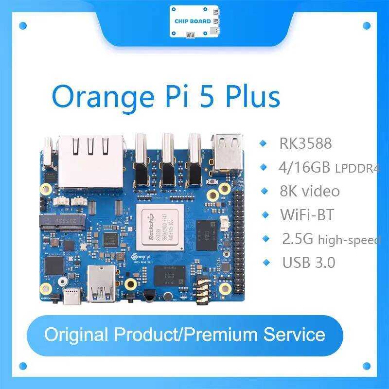 Pi 5 Single Computer Rk3588 PCIE Module External Wifi-Bt SSD 8K Orange ...