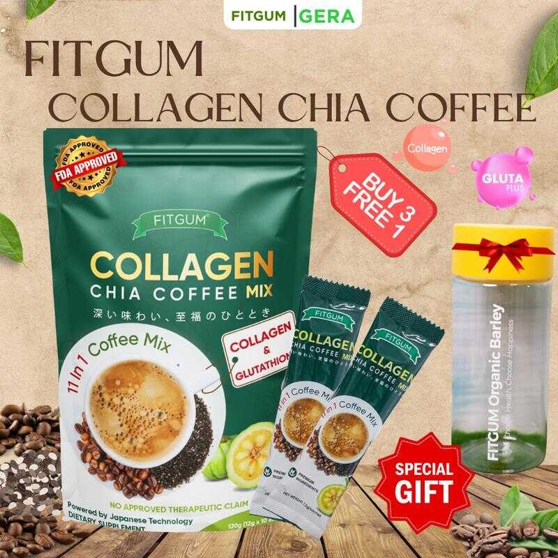 Gift FREE Bottle FITGUM X Collagen Chia Coffee In Daily Nutritious ...
