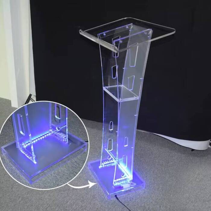 Transparent Plexiglass LED Platform Wedding Centerpiece Custom Design ...