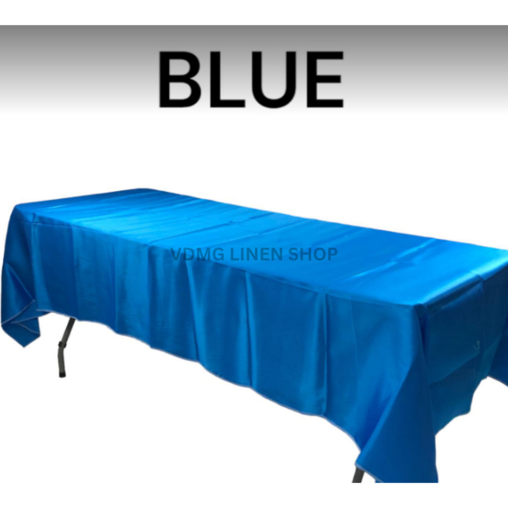 Satin Silk Rectangular Topper FOR 8 seater 2x8ft table Wedding Elegant ...