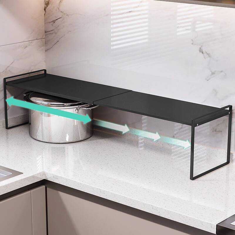 Kitchen Telescopic Layered Partition Rack Desktop Bowl Dish Pot Storage ...