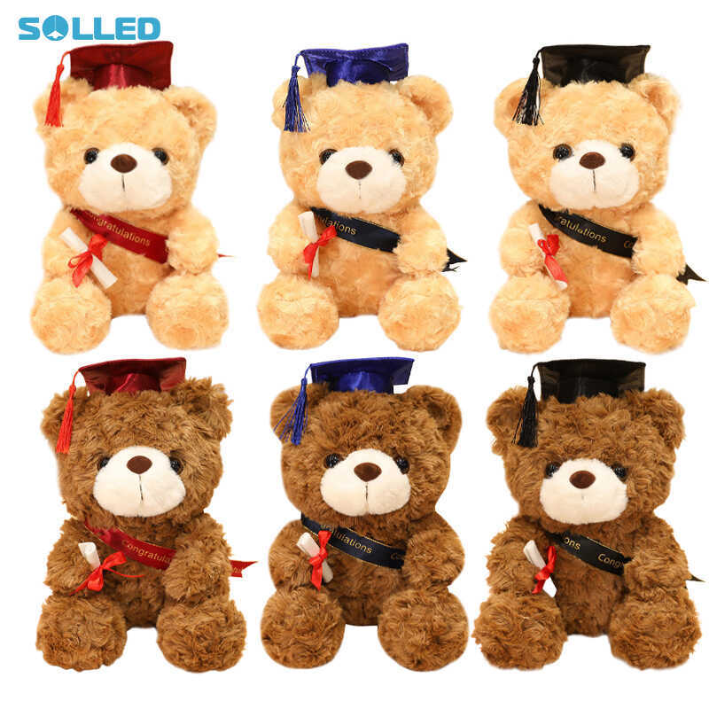 Cute Doctor Cap Bear Doll Graduation Plush Stuffed Toys For Birthday ...