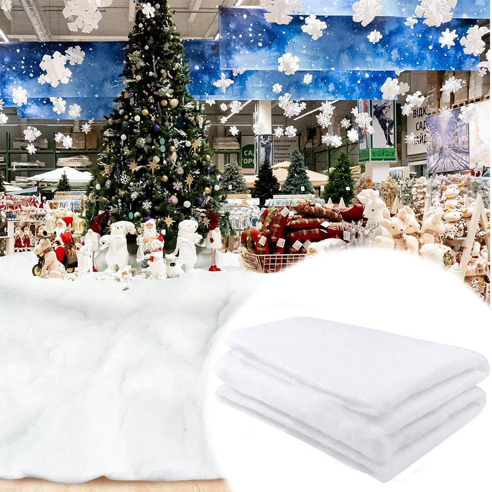 80x120cm Artificial Snow Blanket Christmas Fake Snow Carpet White Snow ...