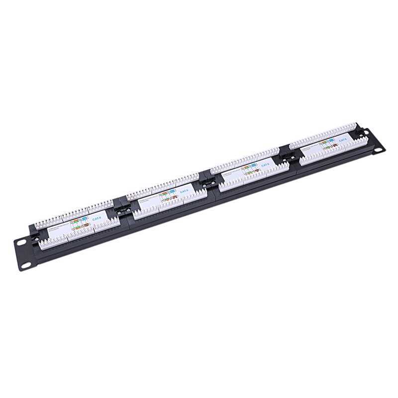 UTP 24 Port Rj45 Patch Panel Rack Cable Wall Mounted Bracket Connector ...