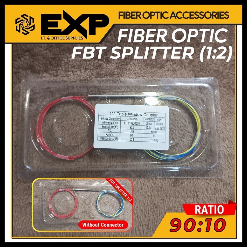 FIBER OPTIC FBT SPLITTER 1:2 (FUSED BICONICAL TAPER) | Shopee Philippines
