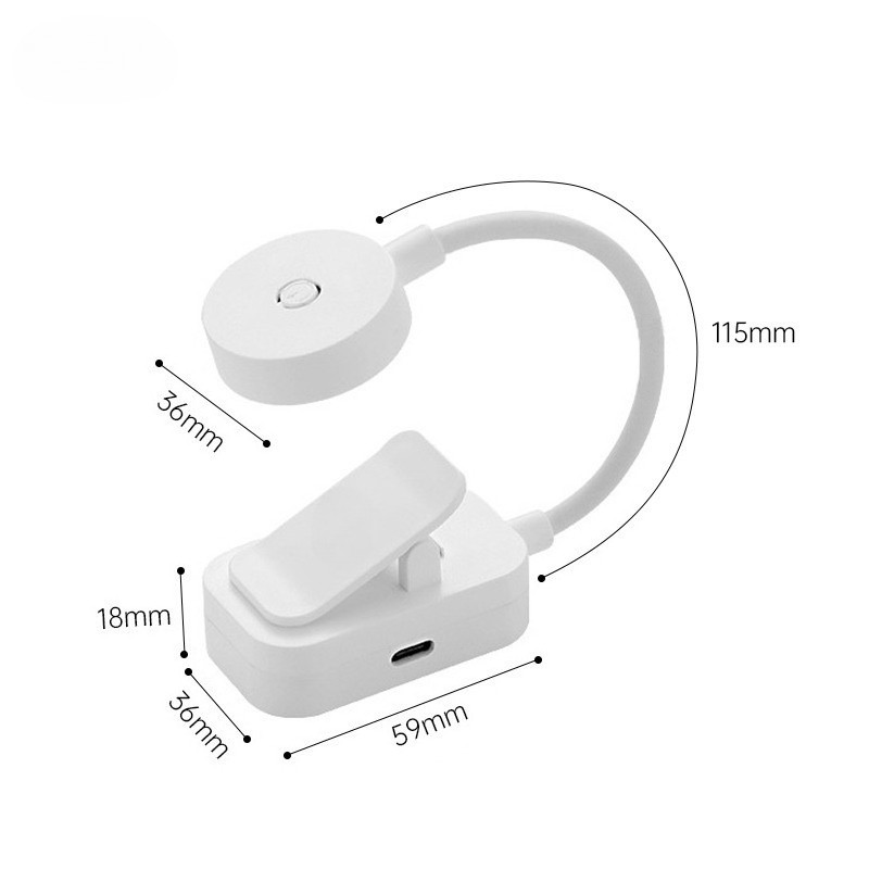 New home clip-on book lamp rechargeable LED mini stylish multi ...