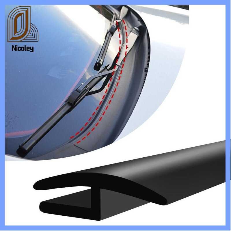 NICOLEY 1 7M 5 6Ft Length Car Windshield Cowl Rubber Seal Strip H Shape 