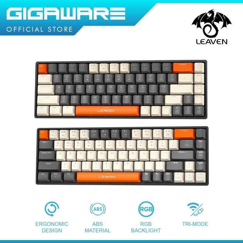 Leaven H68 Tri-Mode 68-Key Hot-Swappable RGB Backlight Wireless ...