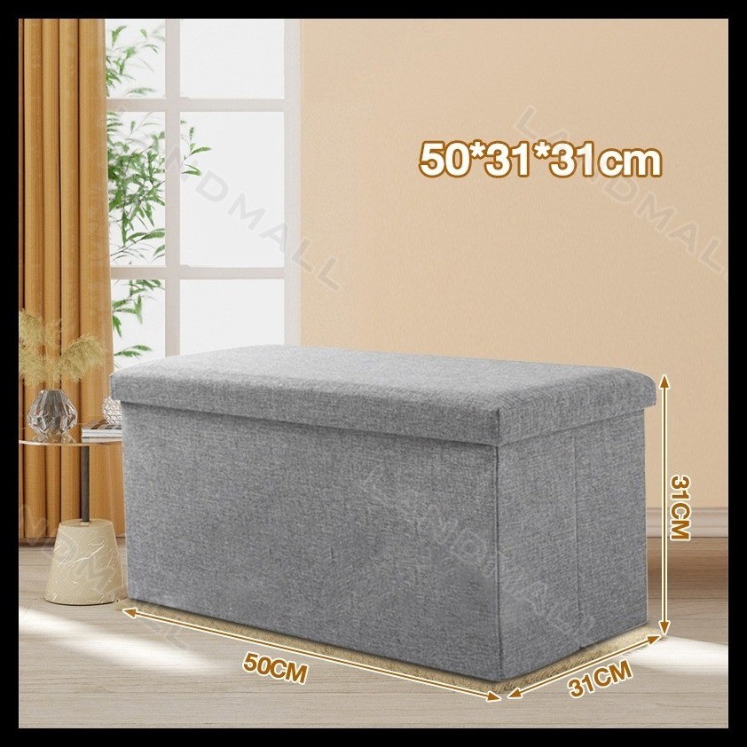 Rectangular Storage Stool Ottoman Storage Box Sofa Folding Container ...