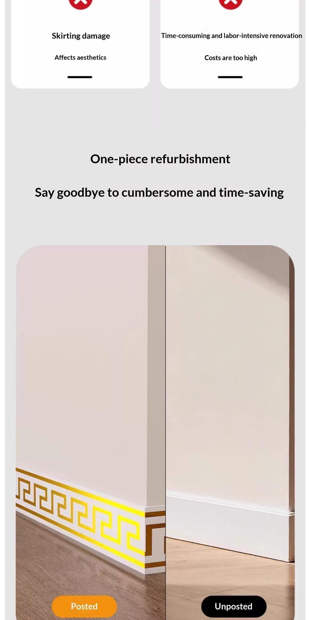 Self Adhesive PVC Wall Border Waterproof Wallpaper Border Sticker ...
