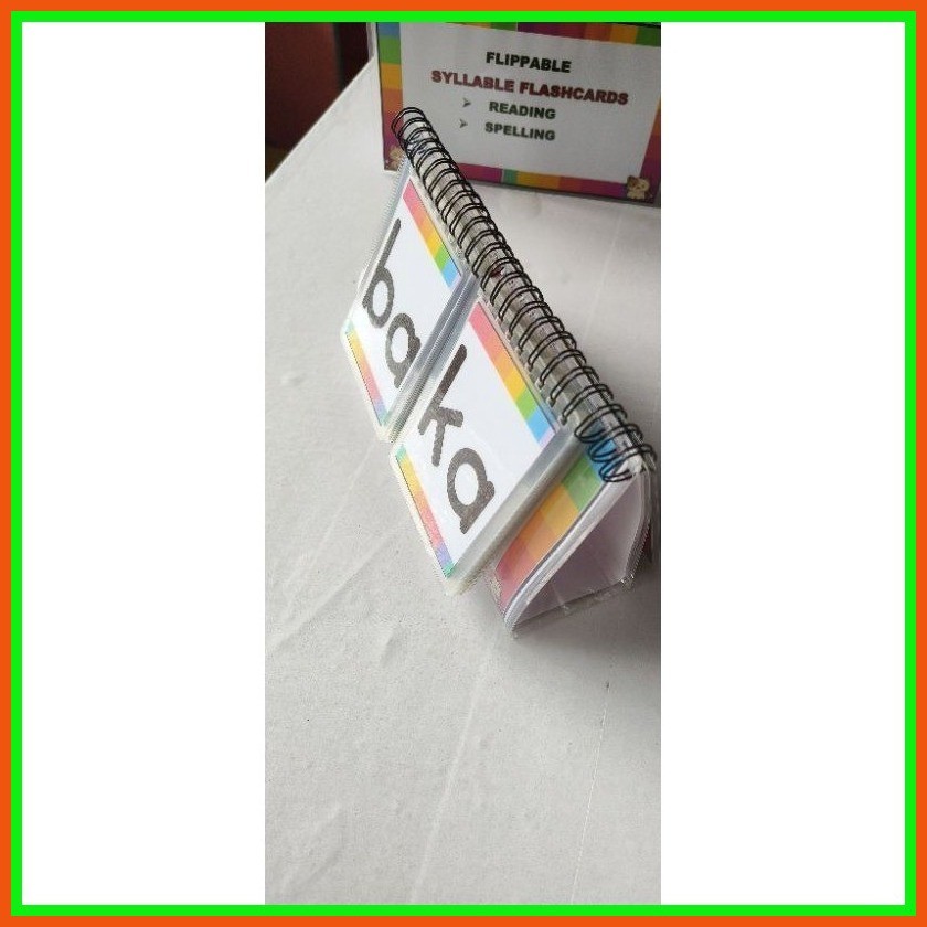 Flippable Syllable Flashcards for Word Formation in Filipino with white ...