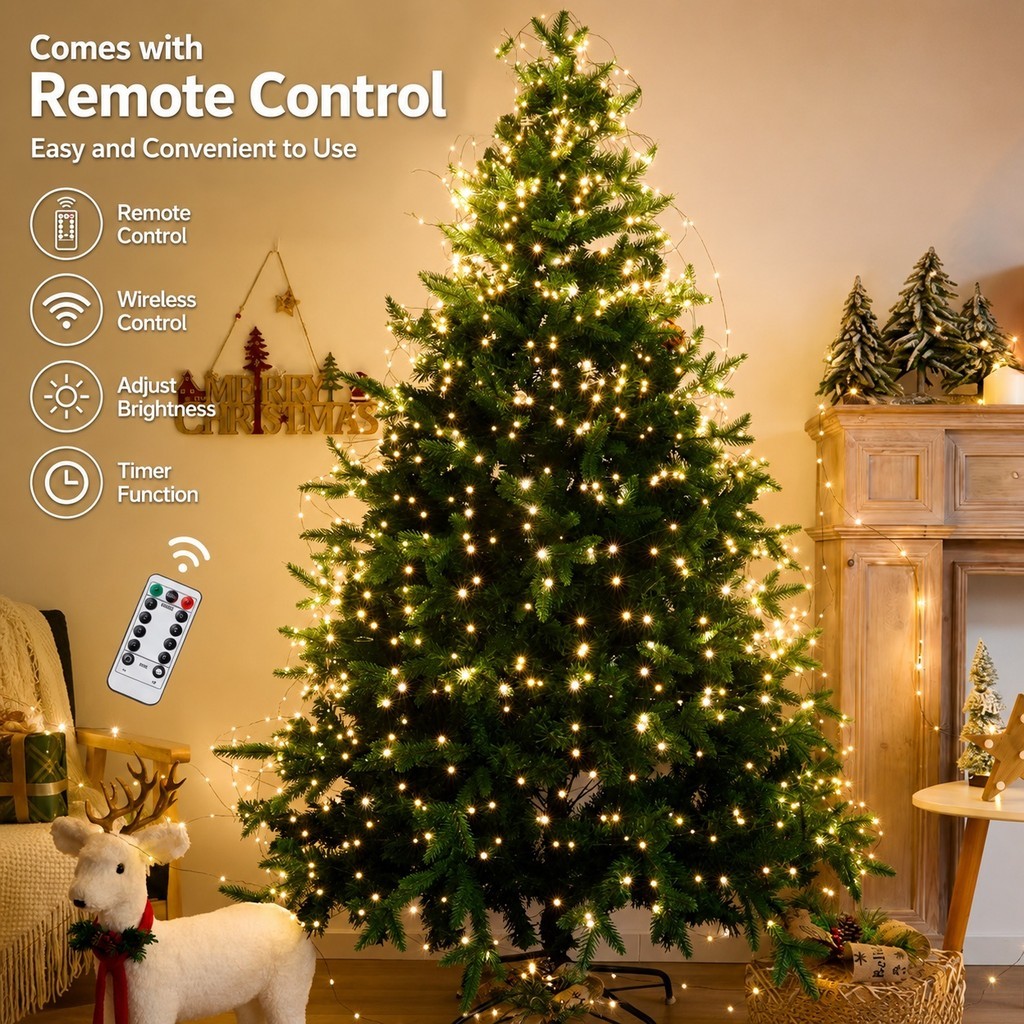 8 Mode USB String Lights, Waterproof Fairy Lights (10-40M) with Remote ...