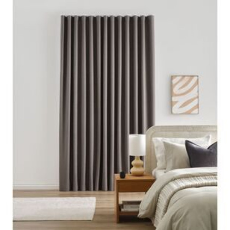 S-FOLD Blackout Curtain 6-10ft | Ripple Curtain | Single Width (10 ...