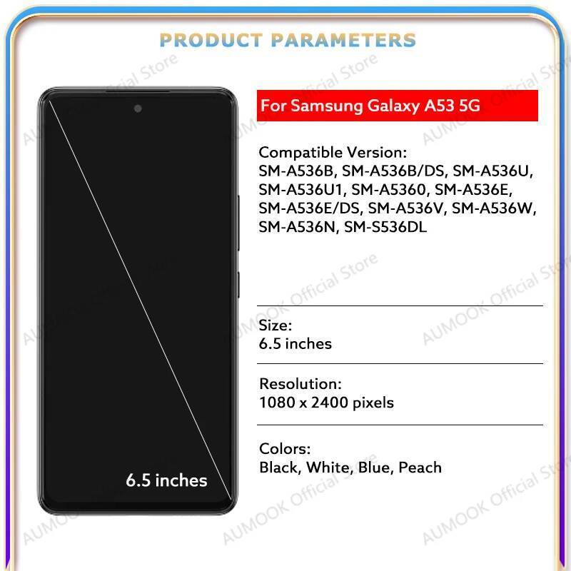 Display AMOLED For Galaxy A53 5G A536B A536U A536E A536V A536W A536N ...