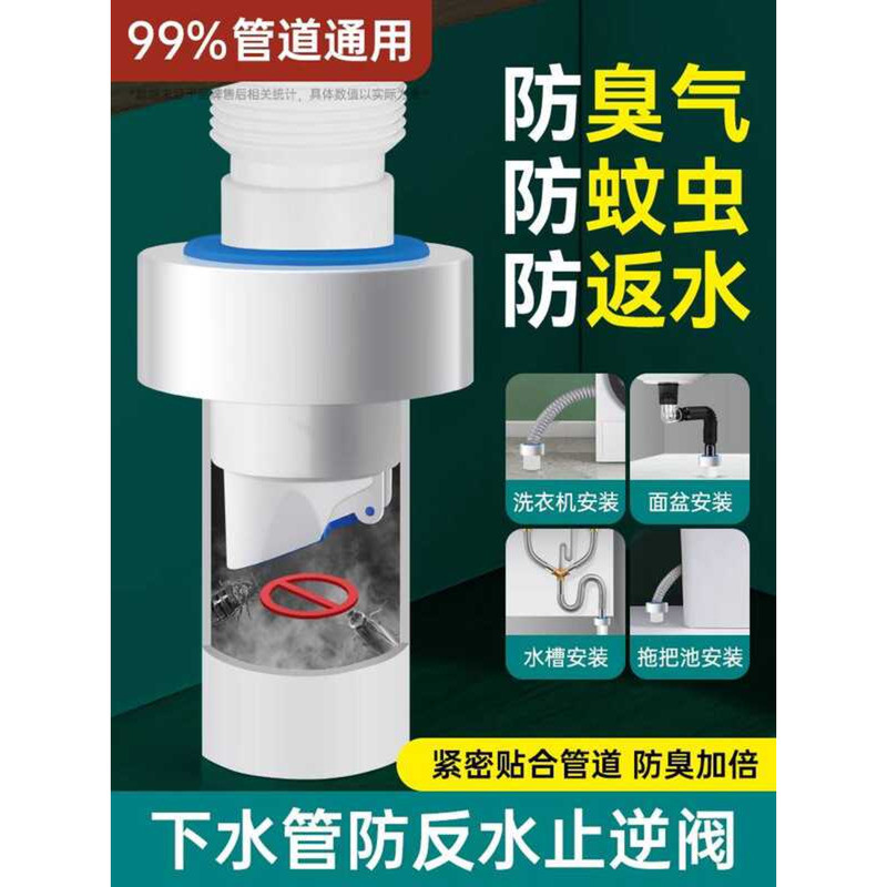 Washing Machine Kitchen Backflow Valve Anti-Backflow Seal Plug Second ...