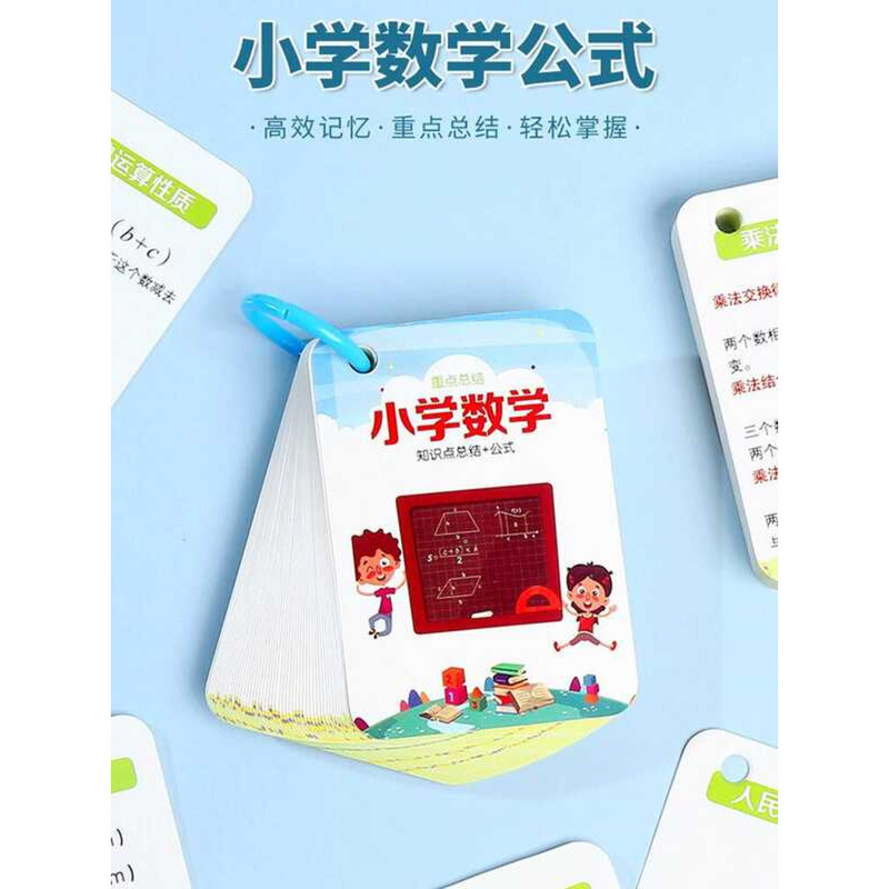 Elementary School Math Formula Cards Basic Knowledge Points Laws ...