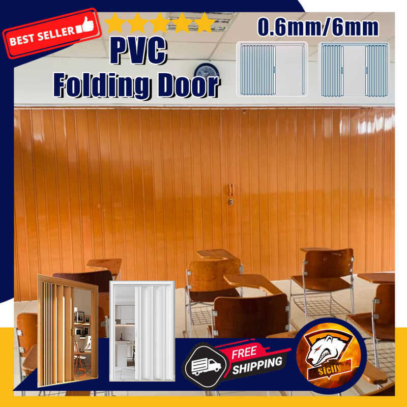 C2 PVC Folding Door Accordion Household Sliding Partition Wall Panel ...