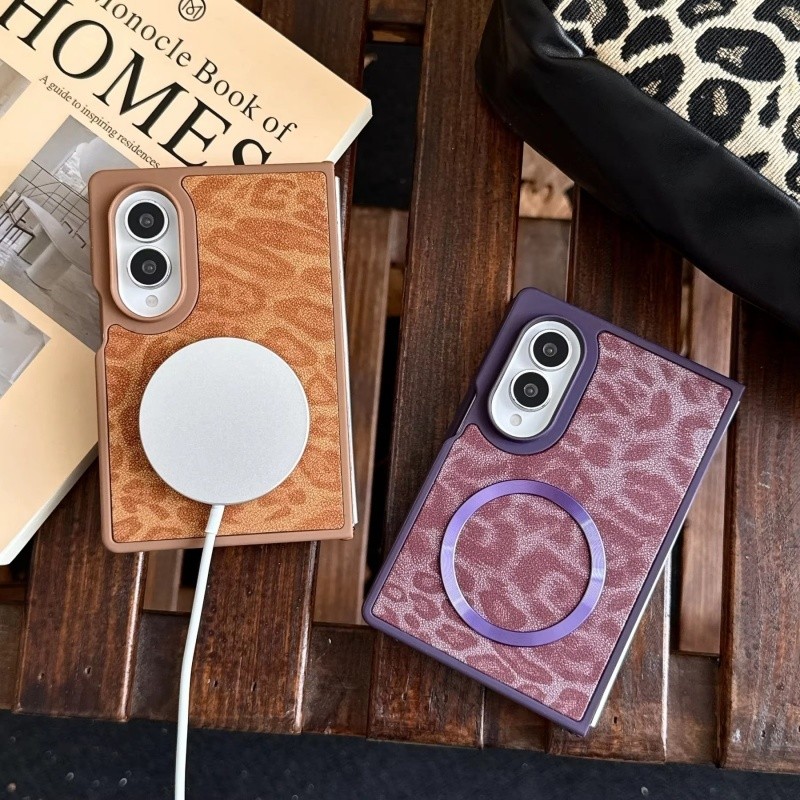 Classic Leopard Print Magnetic Phone Casing for Samsung Galaxy Z Fold 8 ...