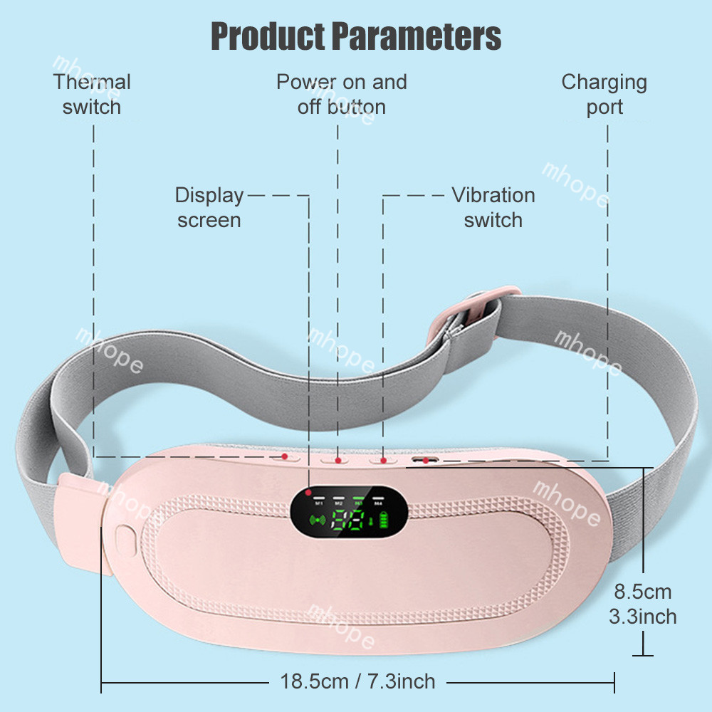 Warm Belt Menstrual Waist Belt Period Heating Pad Warm Palace Massage ...