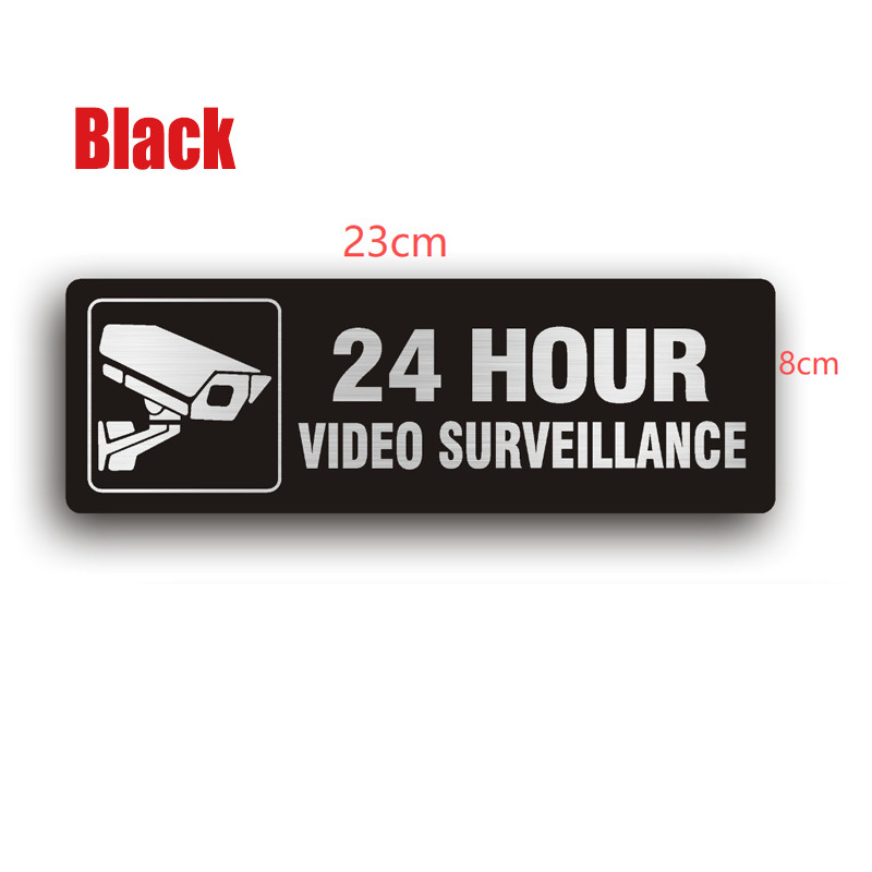 Aluminum Alloy 24 Hours Video CCTV Signage Warning Board Surveillance ...