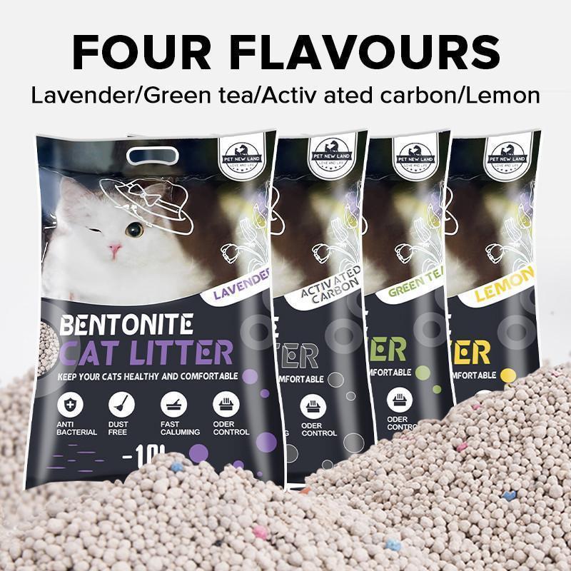Curated visual reference: Effective Natural Cat Litter Odor Control Reference: 20L 15L 10L Bentonite Cat Litter Odor Control Fast Clumping